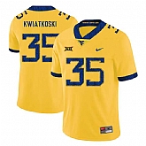 West Virginia Mountaineers 35 Nick Kwiatkoski Yellow College Football Jersey Dzhi,baseball caps,new era cap wholesale,wholesale hats